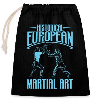 Combat à l’épée - HEMA - Sac cadeau en coton avec cordon (25 x 30 cm) - noir - Devant