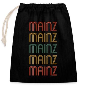 Mainzerin Mainzer Mainz - Closable cotton gift bag (25x30cm) - black - Front