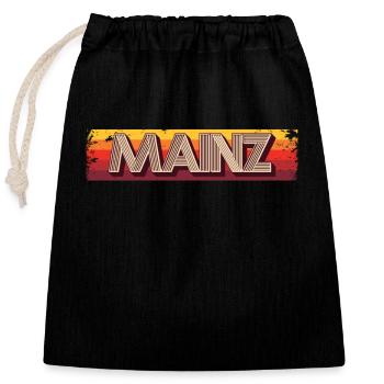 Mainzerin Mainzer Mainz - Closable cotton gift bag (25x30cm) - black - Front