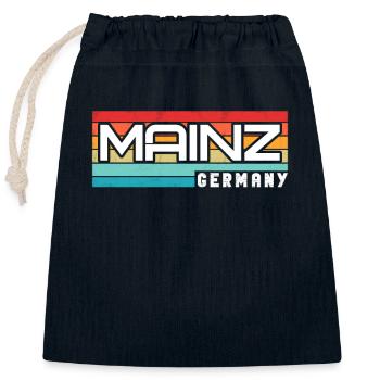 Mainzerin Mainzer Mainz - Closable cotton gift bag (25x30cm) - navy - Front