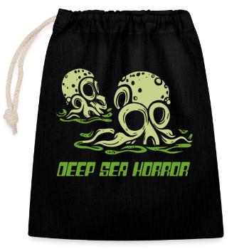 Tiefsee Horror Tentakel - Verschließbarer Geschenkbeutel aus Baumwolle (25x30cm) - Schwarz - Vorne