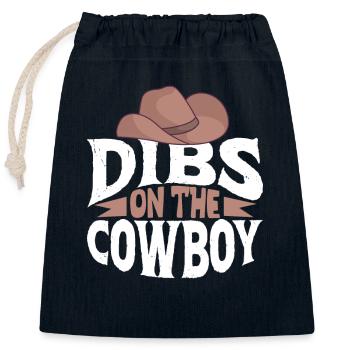 Cowboy Barn Bull Rider Rodéo Country Western - Sac cadeau en coton avec cordon (25 x 30 cm) - bleu marine - Devant