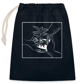 allotment garden allotment garden horticulture gardener - Closable cotton gift bag (25x30cm) - navy - Front