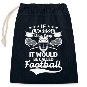 If Lacrosse Was Easy It Would Be Called Football P - Verschließbarer Geschenkbeutel aus Baumwolle (25x30cm) - Navy - Vorne