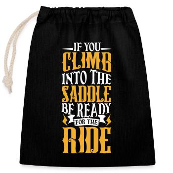 Cowboy Barn Bull Rider Rodéo Country Western - Sac cadeau en coton avec cordon (25 x 30 cm) - noir - Devant
