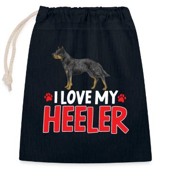 Australian Cattle Dog Red Blue Heeler - Verschließbarer Geschenkbeutel aus Baumwolle (25x30cm) - Navy - Vorne
