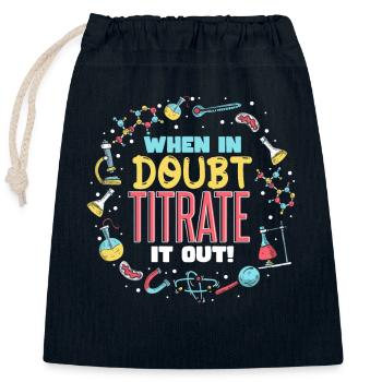 En cas de doute, titrez-le - Sac cadeau en coton avec cordon (25 x 30 cm) - bleu marine - Devant