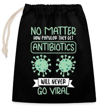 Funny pharmacist-pharmacy-technician-pharmacy pharmacy - Closable cotton gift bag (25x30cm) - black - Front
