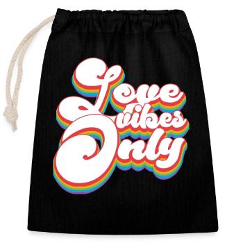 Love Vibes Only - Pride Month LGBTQ - Verschließbarer Geschenkbeutel aus Baumwolle (25x30cm) - Schwarz - Vorne