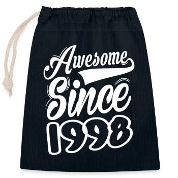 Awesome Since 1998 - Verschließbarer Geschenkbeutel aus Baumwolle (25x30cm) - Navy - Vorne