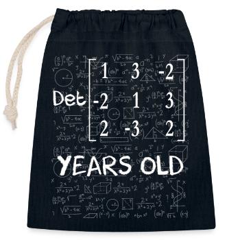 33rd birthday 33 years matrix determinant - Closable cotton gift bag (25x30cm) - navy - Front