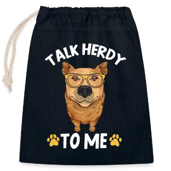 Australian Cattle Dog Red Blue Heeler - Verschließbarer Geschenkbeutel aus Baumwolle (25x30cm) - Navy - Vorne
