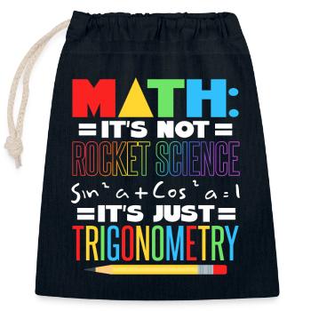 Professeur de mathématiques - Sac cadeau en coton avec cordon (25 x 30 cm) - bleu marine - Devant