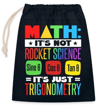 Professeur de mathématiques - Sac cadeau en coton avec cordon (25 x 30 cm) - bleu marine - Devant
