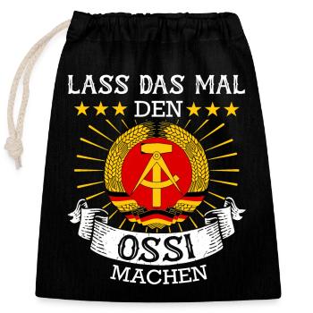 Ostdeutschland Osten Ossi DDR Heimat Ostblock - Verschließbarer Geschenkbeutel aus Baumwolle (25x30cm) - Schwarz - Vorne