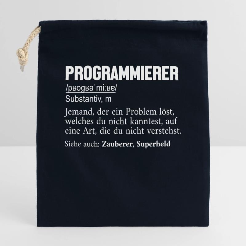 Programmer Definition Developer Coder Closable cotton gift bag (25x30cm)
