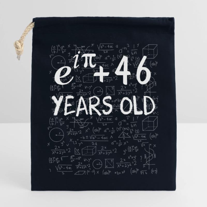 45th birthday 45 years Euler Identity math gift Closable cotton gift bag (25x30cm)