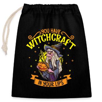 Hexe Okkult Gothic Dunkel Satanisch Unheilige - Verschließbarer Geschenkbeutel aus Baumwolle (25x30cm) - Schwarz - Vorne