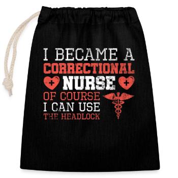 Gefängniskrankenpflege-design Für - Closable cotton gift bag (25x30cm) - black - Front