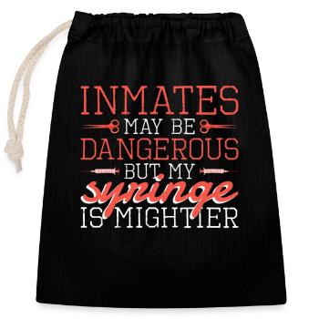 Correctional Rn Design Für Forensische - Closable cotton gift bag (25x30cm) - black - Front