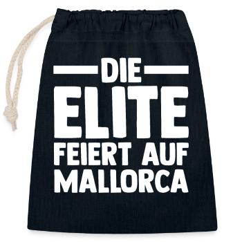 Party Urlaub Mallorca - Verschließbarer Geschenkbeutel aus Baumwolle (25x30cm) - Navy - Vorne