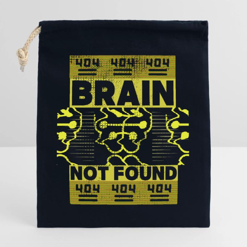 404-html error, Computer-Nerd, lustiger Spruch Verschließbarer Geschenkbeutel aus Baumwolle (25x30cm)