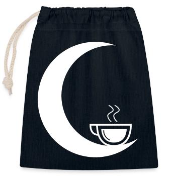 Mondsichel - Kaffee - - Verschließbarer Geschenkbeutel aus Baumwolle (25x30cm) - Navy - Vorne