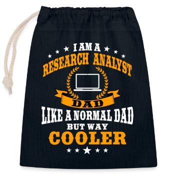 Research Analyst Dad Outfit Father's Day - Closable cotton gift bag (25x30cm) - navy - Front