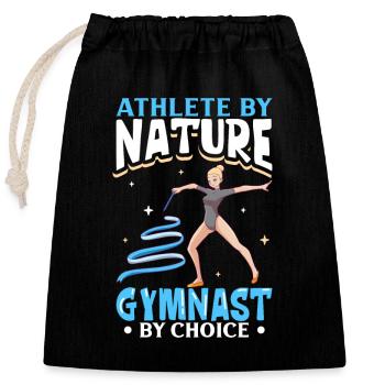 Gymnastik Turnerin Mädchen Tumbler Tumbler - Verschließbarer Geschenkbeutel aus Baumwolle (25x30cm) - Schwarz - Vorne