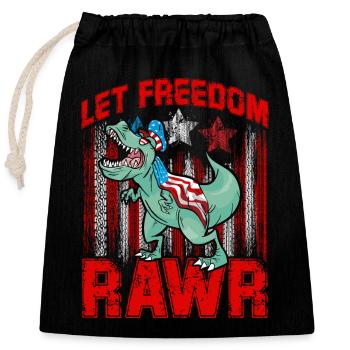 Que la liberté soit rawr - Sac cadeau en coton avec cordon (25 x 30 cm) - noir - Devant