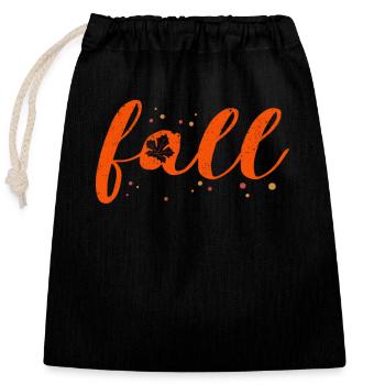 Autumn Foliage Orange Leaf Autumn Leaves Season Colorful - Closable cotton gift bag (25x30cm) - black - Front