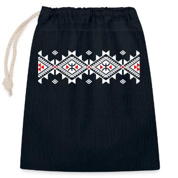 AMAZIGH BERBER KABYLE Z AMAZIGH KABYLE MOTIV - Verschließbarer Geschenkbeutel aus Baumwolle (25x30cm) - Navy - Vorne