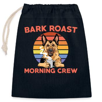 Lustiger Dunkler Kaffee Hund Schwarzer Kaffee - Verschließbarer Geschenkbeutel aus Baumwolle (25x30cm) - Navy - Vorne