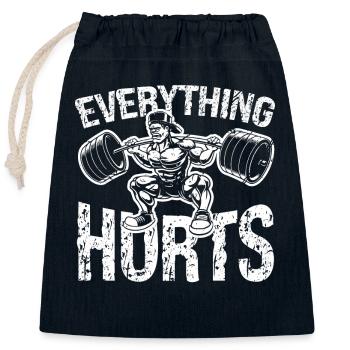 Every day hurts - - Closable cotton gift bag (25x30cm) - navy - Front