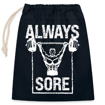 Always sore - - Closable cotton gift bag (25x30cm) - navy - Front