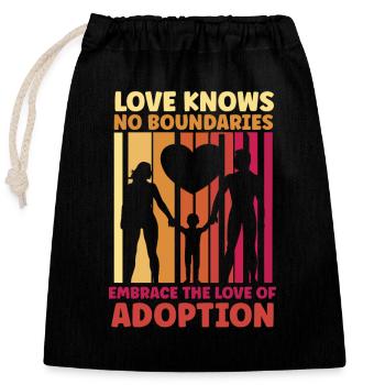 Funny Adoption Adoption Day Gifts - Closable cotton gift bag (25x30cm) - black - Front