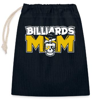 Billiards Mom Billardtisch Billiards Snooker - Verschließbarer Geschenkbeutel aus Baumwolle (25x30cm) - Navy - Vorne