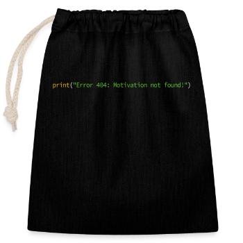 Programmierer Informatiker Nerd Softwareingenieur - Verschließbarer Geschenkbeutel aus Baumwolle (25x30cm) - Schwarz - Vorne