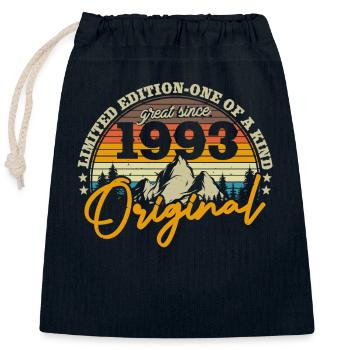 Birthday present 1993 - Closable cotton gift bag (25x30cm) - navy - Front