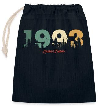 Cadeau d’anniversaire né en 1993 - Sac cadeau en coton avec cordon (25 x 30 cm) - bleu marine - Devant