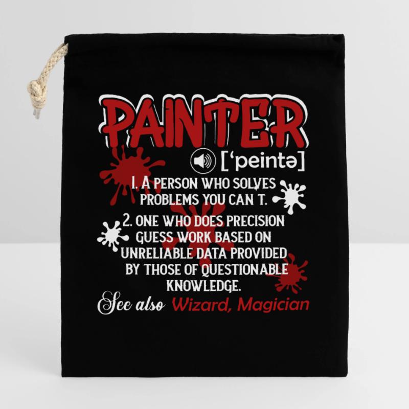 Painter Painter Definition Closable cotton gift bag (25x30cm)