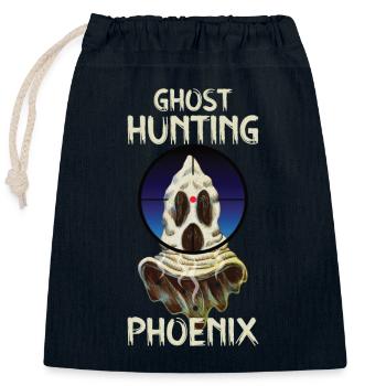 Enquêteur paranormal Phoenix Ghost Hunter Ghost - Sac cadeau en coton avec cordon (25 x 30 cm) - bleu marine - Devant