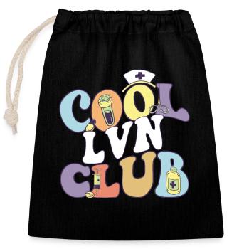 Cool Lvn Club Registered Nurse Medical - Verschließbarer Geschenkbeutel aus Baumwolle (25x30cm) - Schwarz - Vorne