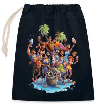 Lustige Partymeile Urlaub Party Feiern Geschenk - Verschließbarer Geschenkbeutel aus Baumwolle (25x30cm) - Navy - Vorne