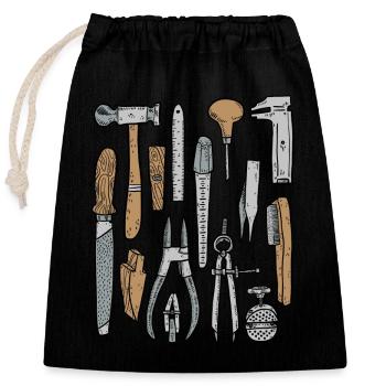 Goldsmith's Tool - Closable cotton gift bag (25x30cm) - black - Front