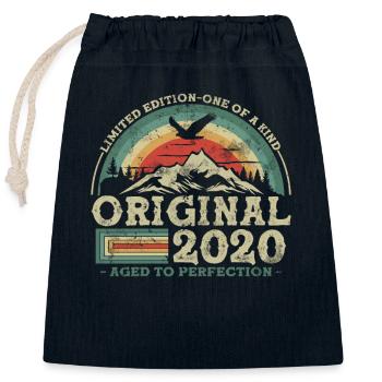 Original seit 2020 Limitierte Edition - Verschließbarer Geschenkbeutel aus Baumwolle (25x30cm) - Navy - Vorne