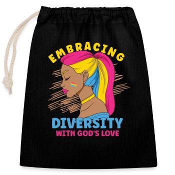Pansexual Gay Pansexuality Asexual Asexuality - Verschließbarer Geschenkbeutel aus Baumwolle (25x30cm) - Schwarz - Vorne
