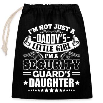 Security Guard Security Guard's Daughter - Closable cotton gift bag (25x30cm) - black - Front