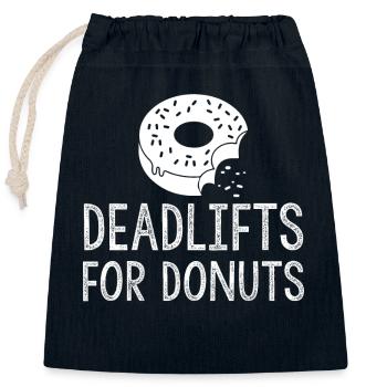 Deadlifts für Donuts 3 - - Verschließbarer Geschenkbeutel aus Baumwolle (25x30cm) - Navy - Vorne