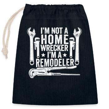 Je ne suis pas un destructeur, je suis un transformateur - Sac cadeau en coton avec cordon (25 x 30 cm) - bleu marine - Devant
